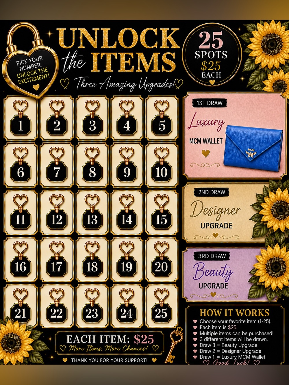 🌻Unlock Your Items🗝️